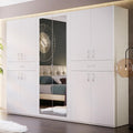 Stauraumschrank mit Schubladen 54 x 270 x 210 cm natur