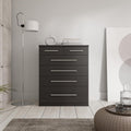 Schubladenschrank mit Schubladen 41,6 x 69,9 x 95 cm schwarz