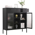 Aufbewahrungskommode Highboard Paris Schubladen Beistellschrank Wohnzimmer schwarz
