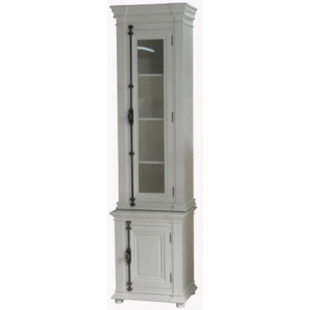 Stauraumschrank mit Metallgestell weiss