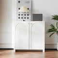 Schubladenschrank mit Tueren mit Glas creme