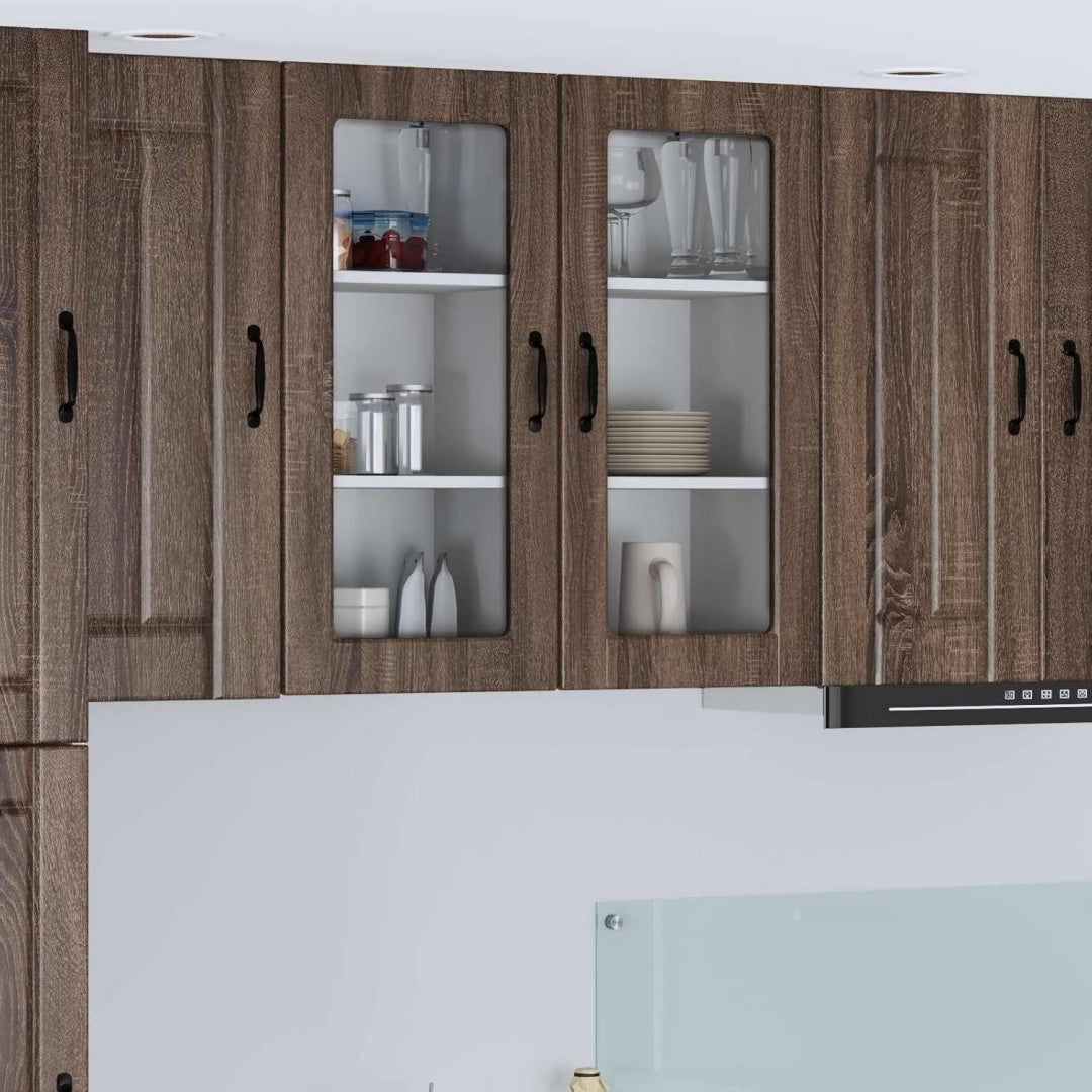 Schubladenschrank mit Tueren 40 x 31 x 80 cm natur