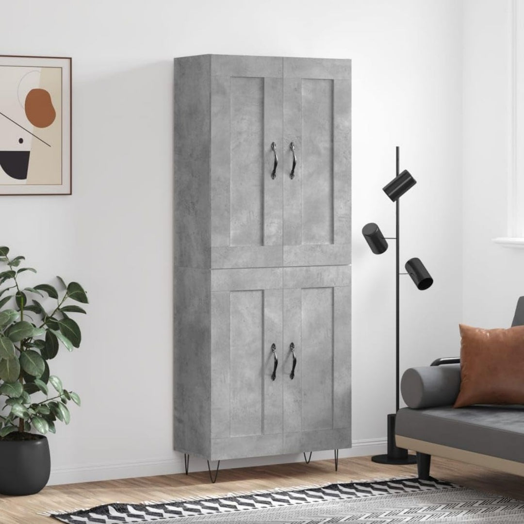 Wohnraumtisch mit Tueren mit Stauraum natur