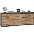 Kommode VBChome Kommode Graphit Grifflose Schubladen, schwarz