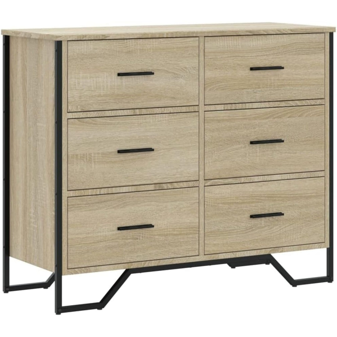 Kommode Kommode Sonoma-Eiche Sideboard Schubladen eiche