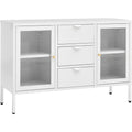 Stauraumschrank mit Schubladen 35 x 105 x 70 cm schwarz