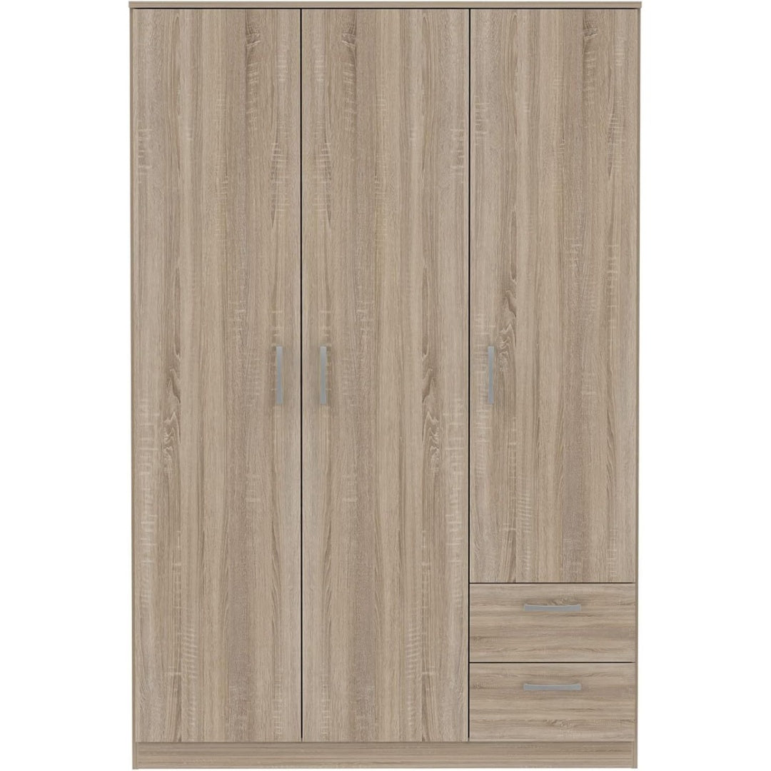 Schrankmoebel FORTE NIKO Schrank Kleiderschrank, Drehturenschrank eiche