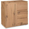 Schubladenschrank eiche mit Schubladen mit Stoffbezug