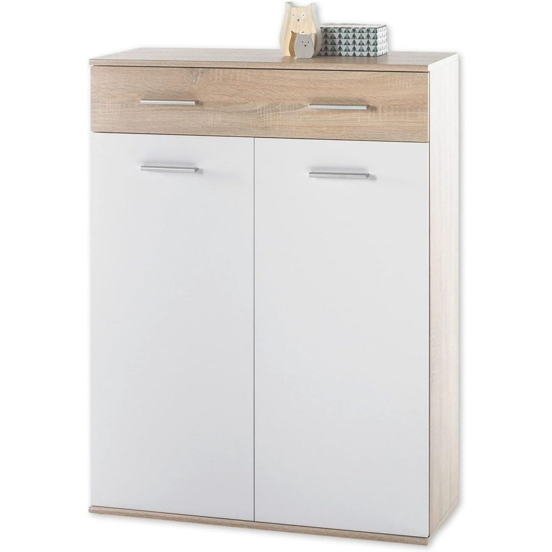Schubladenschrank MANOLO Schuhschrank Wei, Eiche Sonoma eiche