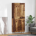 Stauraumschrank mit Tueren 69 x 34 x 180 cm natur